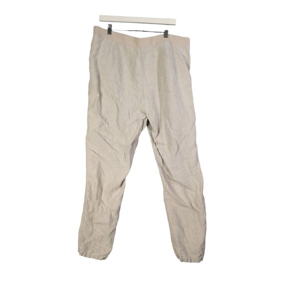J. JILL LOVE LINEN Pull-On Pants SZ XL TALL Beige Coastal Grandma‎ Beach Lagen - Picture 2 of 8